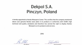 Dekpol dołączył do sieci Hardox Wearparts BIZNES, Firma - Dekpol, dynamicznie rozwijający segment produkcji łyżek i osprzętu do maszyn budowlanych, dołączył do grona Hardox Wearparts.