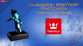 Tikkurila Najbardziej Efektywnym Pracodawcą województwa podkarpackiego BIZNES, Firma - Tytuł Najbardziej Efektywnego Pracodawcy województwa podkarpackiego dla Tikkurila Polska SA