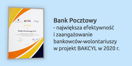 Bankowcy edukują dzieci w zakresie wiedzy o finansach, Bank Pocztowy wyróżniony za BAKCYLA